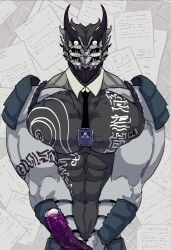 bara character_request gay grabbing grabbing_own_penis grabbing_penis male male_only nohomoexpress non-human penis penis_out solo solo_focus solo_male veiny veiny_cock veiny_penis