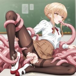 1girls ai_generated blonde_hair blowjob breasts chalkboard civitai civitai_lora classroom clothes cum exposed exposed_breasts exposed_pussy fake_art female human_female illustrious_(stable_diffusion) illustrious_xl indoors medium_breasts nipples nude otonari_no_tenshi-sama_ni_itsu_no_mani_ka_dame_ningen_ni_sarete_ita_ken pantyhose pussy red_ribbon ribbon school_uniform sdxl shiina_mahiru shirt sidelocks skinny skirt solo stable_diffusion tagme tentacle_in_mouth tentacle_sex the_angel_next_door_spoils_me_rotten uwabaki vaginal_penetration vgt13 wai-nsfw-illustrious-sdxl yellow_eyes