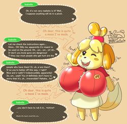 aegis_(persona) aigis_(persona) altus animal_crossing anthro breast_expansion breasts clothed clothes clothing colored commission dog female female_focus female_only fur furry hands-free human inanimate_transformation isabelle_(animal_crossing) large_breasts naked navel nintendo no_pubic_hair nude nude_female persona persona_3 persona_3_portable sequence sex_doll sex_doll_transformation short_hair super_smash_bros. text thetransformtentacle transformation transformation_sequence