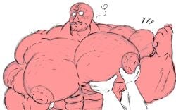 bara brawl_stars breasts colored el_primo_(brawl_stars) heart hyper hyper_breasts hyper_muscles hyper_pecs male_only mexican muscles muscular muscular_male pecs pecs_touching solo solo_male yetdarked