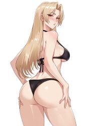 1girls ass ass_focus back_view backside big_ass bikini_only blonde-haired_female blonde_female blonde_hair blush breasts charlesart curves curvy curvy_figure cute cute_face female female_focus female_only hands_on_hips hourglass_figure juicy_lips jujutsu_kaisen long_hair looking_at_viewer medium_breasts pale-skinned_female plump_breasts red_eyes round_breasts round_butt sexy sexy_body sideboob solo solo_female solo_focus thick thick_ass thick_legs thick_thighs yuki_tsukumo