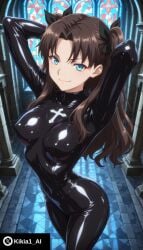 tohsaka rin from fate (series) by kikia1