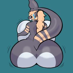 1:1 absurd_res anthro ass big_breasts big_butt breasts female haosafterdark hi_res huge_breasts huge_butt hyper hyper_breasts hyper_butt looking_back sitting solo