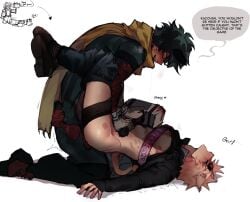 2025 2boys anal anal_sex bakugou_katsuki blonde_hair boku_no_hero_academia cocky deku dialog dialogue drool drool_string drooling english_text flee_the_facility freckles freckles_on_face fucked_into_submission fucked_silly gay gay_anal gay_male gay_sex gloves green_eyes green_hair hammer head_tilt izuku_midoriya izuku_midoriya_(hero_outfit) katsuki_bakugou legs_crossed legs_up legs_wrapped_around_partner looking_at_partner looking_down looking_pleasured looking_up male male/male male_focus male_only male_penetrated male_penetrating male_penetrating_male messy_hair midoriya_izuku mostly_clothed muscular muscular_chest muscular_male muscular_thighs my_hero_academia nipples no_bottoms no_visible_genitalia open_mouth red_eyes running_makeup running_mascara runny_makeup runny_mascara saliva saliva_drip saliva_trail sash scar scarf scars side_view sillybillyken smirk smirking_at_partner spiky_hair tiara viewed_from_side yaoi