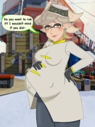 enjoying_pregnancy fetal_movement inkling inkling_girl kicking_(pregnancy) marie_(alterna) marie_(splatoon) nintendo popstar pregnancy pregnant pregnant_belly pregnant_female splatoon splatoon_(series) splatoon_3 splatoon_3:_return_of_the_mammalians talking_to_viewer