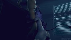 1boy 1boy1girl 1girls 3d 3d_(artwork) 3d_animation allazard34 animated arms_wrapped_around_partner blowjob completely_naked_female cum_in_mouth cum_inside demon_girl dominant_female fellatio oral sinia sound succubus tagme video