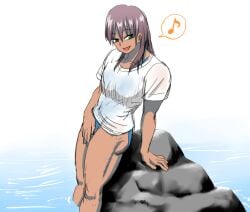 1girls athletic athletic_female clothed clothing female female_only medium_breasts syupuro_(pixiv_40938529) tan_body tan_skin tomboy