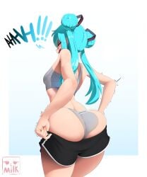 1girls ass big_ass female hatsune_miku solo spiced_milk vocaloid
