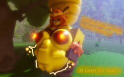 3d absurd_res bee bee_girl bigger_pres churn churning deviantart digest digesting digestion female_pred furry furry_pred highres image naked_female outside prey_outline prey_shaped_bulge roblox smaller_pret talking_to_prey vore vore_belly