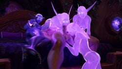 1boy 4girls clone fellatio group human_(world_of_warcraft) magic nightborne sucking_testicles tagme unknown_artist world_of_warcraft