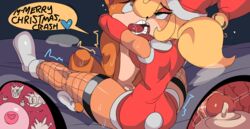 activision anthro ass bandicoot better_version_at_source blonde_hair bodily_fluids brother brother_and_sister captain_kirb christmas coco_bandicoot crash_(series) crash_bandicoot crash_bandicoot_(series) cum cum_in_pussy cum_inside duo english_text female fishnet_leggings genital_fluids genitals hair hi_res holidays impregnation incest male male/female mammal marsupial merry_christmas ovum penis santa_claus_(cosplay) santa_costume santa_hat sex sibling sister sperm_cell sperm_cell_with_face text video_games