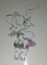 1girls big_ass big_breasts breasts female furry joe_nutz photography_(artwork) rouge_the_bat sega sonic_(series) sonic_the_hedgehog_(series) sweaty_breasts topless_female traditional_media_(artwork)