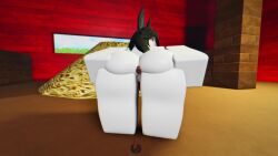 ass banny(uni44) breasts bunny_ears bunny_girl female fucking furry horrible implied_sex nude nude_female pale_skin roblox scat shit tagme uni44 vagina video