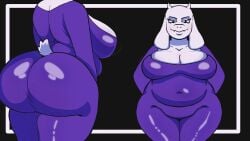 1girls animal_ears animal_tail anthro ass ass_in_dress ass_shot back back_view backboob big_ass big_breasts black_eyes breasts bubble_ass bubble_butt chubby chubby_female cleavage close-up clothing dress fat_ass female female_only hips horns huge_ass huge_breasts mature mature_female mature_woman milf mother plump purple_dress skidaddleman solo solo_female tail thick_thighs toriel undertale voluptuous voluptuous_female white_body white_skin wide_hips