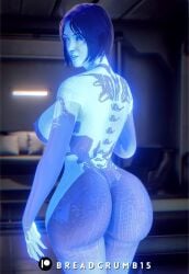 1girls 3d 3d_(artwork) ass ass_focus back_view big_ass big_breasts big_butt blender blender_(software) blue_body blue_hair blue_skin bob_cut breadcrumb breasts cortana curvaceous curvy curvy_figure female halo_(series) high_resolution highres looking_at_viewer looking_back_at_viewer nipples sci-fi science_fiction solo solo_female thick_ass thick_thighs