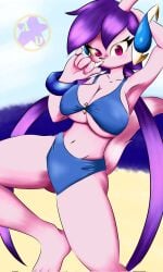 alan_dash anthro aquatic_dragon big_breasts bikini dragon female female_protagonist freedom_planet freedom_planet_2 looking_at_viewer sash_lilac video_games water_dragon