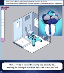 anthro blueberry_kobold breast_grab breasts clitoral clitoral_masturbation clitoris digital_media_(artwork) drxii english_text female genitals hand_on_breast hi_res kobold kobold_quest lizard masturbation pussy pussy_close-up reptile scalie solo text vaginal_masturbation vaginal_penetration