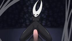 absurd_res animal_humanoid arthropod arthropod_humanoid black_body cavern cowgirl_position duo female fenix31_(artist) hi_res hollow_knight hornet_(hollow_knight) humanoid insect_humanoid insects large_insertion looking_at_viewer male nude on_top penetration sex spider_web straight team_cherry video_games