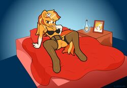 absurd_res anthro bed clothing equid equine fan_character female furniture hi_res horse kumakum lingerie mammal my_little_pony pony serenity serinity solo