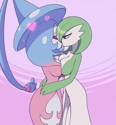 2girls animated anthro anthrofied big_breasts bodily_fluids breast_frottage breast_press breasts cleavage clothed clothing draining_energy draining_kiss draining_kiss_(pokemon_move) draining_life draining_life-force draining_vitality duo energy_drain fairy female female_only french_kissing gardevoir hand_on_hip hatterene hp_drain humanoid interspecies kissing large_breasts loop mind_control multiple_girls nintendo no_sound pokémon_(species) pokemon pokemon_(species) pokemon_rse pokemon_ss saliva saliva_string tongue tongue_out video video_games yuri zelamir