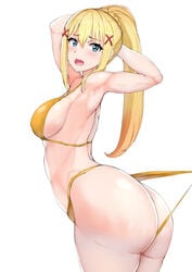 big_breasts bikini blonde_hair darkness_(konosuba) dustiness_ford_latatina female female_only kono_subarashii_sekai_ni_shukufuku_wo! long_hair skj_77o solo solo_female solo_focus swimsuit