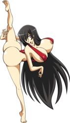 ale-mangekyo ass big_ass big_breasts breasts cleavage code_geass commission female genderswap legs lelouch_lamperouge rule_63 sling_bikini solo splits swimsuit vertical_splits