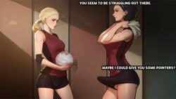 1futa 1girls alternate_breast_size athletic ball_bulge balls balls_in_panties balls_under_clothes blonde_hair blush booty_shorts breasts clothed curvy dickgirl edit english_text erect erection erection_in_panties erection_under_clothes female fit futa_on_female futa_with_female futanari gym_clothes gym_shorts gym_uniform imminent_rape imminent_sex intersex large_penis lynn_(tarakanovich) medium_breasts nervous original panties panty_bulge penis penis_bulge penis_in_panties penis_under_clothes seductive seductive_smile short_shorts surprised tagme tarakanovich teenager tenting text thick_ass thick_penis thick_thighs tight_clothing tight_fit volleyball volleyball_uniform wide_hips