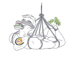 1boy bondage burger_king foot_lettuce male_only malesub