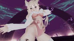 animated cat_ears crop_top fiery_fox underboob vrchat_avatar