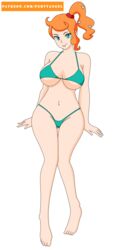 1girls alpha_channel alternate_breast_size alternate_outfit annoying_watermark ass barefoot big_breasts bikini blue_bikini cameltoe cleavage eye_contact feet female for_sticker_use hair_ornament heart human human_only knees_together large_breasts long_hair looking_at_viewer nintendo orange_hair patreon pervyangel png pokemon pokemon_ss ponytail pose smile solo sonia_(pokemon) sticker_template text thick_thighs thigh_gap transparent_background transparent_png underboob url watermark white_background wide_hips