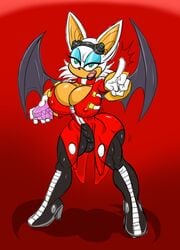 cosplay dr._eggman high_heel_boots high_heels huge_ass huge_breasts rouge_the_bat sonic_(series) sun1sol