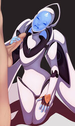 2d closed_eyes cole_cassidy echo_(overwatch) eyes_closed kneeling mouth open_mouth overwatch overwatch_2 penis robot robot_girl rozothoth technophilia tongue_out unseen_male_face