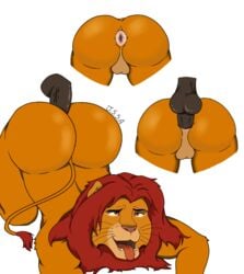 anal anal_sex anus disney feline furry gay juicyssa lion looking_pleasured male male_only male_penetrated male_penetrating mammal puffy_anus simba the_lion_king yaoi