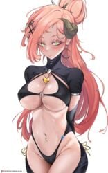 1girls big_breasts breasts cleavage female female_only horns kilalesi large_breasts looking_at_viewer solo