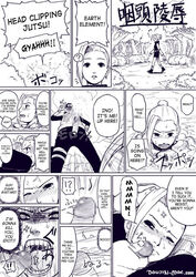 black_and_white comic hard_translated ino_yamanaka ino_yamanaka(genin) monochrome naruto original_character translated young yuasa