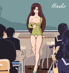 breasts clothing colored extro hinako_ninomiya nipples pubic_hair pussy ranma_1/2 small_breasts teacher unseen_male_face