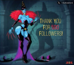 1girls asian_female big_areola black_hair blacked_waifu_stories blue_skin choker cloak curvy darkinkduck eye_patch full_body fully_clothed fur_collar gold_jewelry gothic hair_bun hairpin huge_breasts latex looking_at_viewer milf mistress_triple_m_(darkinkduck) original_character queen_of_spades queen_of_spades_symbol red_fur red_lipstick retro_anime_style smile spade_earrings spade_eye_patch sperm_tattoo vampire_girl witch yellow_eyes retro_artstyle