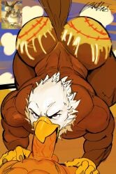 absurd_res accipitrid accipitriform anthro anthrofied ass_up avian bald_eagle bara beak beak_fetish beak_play beak_sex beakjob big_butt bird bodypaint bubble_butt butt duo eagle feathers fellatio freeposers freeposers_(artist) hi_res huge_butt male male/male male_penetrated male_penetrating male_penetrating_male meme muscular muscular_anthro muscular_male oral painted_butt penetration penile reference_image sea_eagle sex tail tail_feathers wide_hips