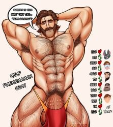 abs alien_genitalia balls bara beard beautiful beautiful_male big_balls big_muscles big_penis big_testicles brown_hair bulge chest_hair daddy dilf dispatch_(game) facial_hair flambae gay hairy hairy_armpits hairy_chest hairy_legs hands_behind_head handsome handsome_man hot hot_as_fuck male male_focus male_only muscle muscles muscular muscular_arms muscular_male nipples pecs penis phenomaman pint_plows pose pubic_hair punch_up_(dispatch) robert_robertson sexy sexy_body sexy_male short_hair simple_background sonar_(dispatch) testicles text text_bubble thong underwear waterboy_(dispatch) white_background