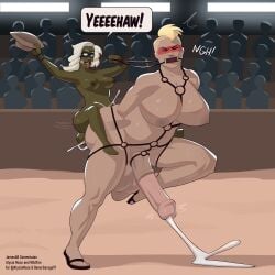 1:1 anal anal_orgasm anal_penetration areola balls blonde_hair bodily_fluids body_harness bodypaint bound breasts clothing cowboy_hat cum cum_in_ass cum_inside cumshot dark-skinned_futa dark-skinned_sub dark_skin ejaculation english_text erection eye_roll eyes_closed face_paint flip_flops footwear genital_fluids genitals green_areola green_body green_nipples green_skin gynomorph gynomorph/gynomorph gynomorph_penetrated gynomorph_penetrating gynomorph_penetrating_gynomorph gynomorph_penetrating_intersex hair halter hands-free hands_tied harness hat headgear headwear hi_res human human_on_humanoid human_penetrated humanoid humanoid_genitalia humanoid_penetrating humanoid_penetrating_human humanoid_penis hybrid_genitalia hybrid_penis intersex intersex/intersex intersex_penetrated intersex_penetrating intersex_penetrating_gynomorph intersex_penetrating_intersex interspecies jamesab larger_penetrated larger_sub mammal medial_ring nipples open_mouth open_smile orgasm penetration penile penile_penetration penis penis_in_ass prostate_orgasm sandals sex shoes size_difference smile submissive text tongue tongue_out white_hair wide_eyed