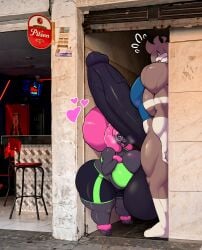 2026 a_chance_encounter absurd_res alleyway_milf_(meme) anthro balls big_balls big_breasts big_penis black_balls black_penis bodily_fluids bottomless bottomless_male bovid breasts caprine chloe_(eikasianspire) clothed clothed_female clothing colombia duo eikasianspire eyewear female female_anthro fur genital_fluids genitals glasses hair heart_symbol hi_res huge_balls huge_breasts huge_penis hyper hyper_balls hyper_genitalia hyper_penis ike_(eikasianspire) lagomorph leporid male male_anthro mammal medellin,_colombia muscular muscular_anthro muscular_male penis pink_body pink_fur pink_hair pink_wool precum rabbit saliva sheep standing tongue tongue_out wool_(fur)
