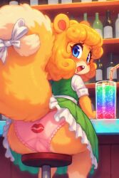 ai_generated jaylus_ai_testing furry cub young chipmunk female female_only solo cameltoe pantyshot panties looking_at_viewer