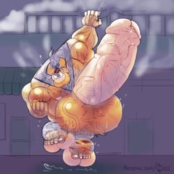 1:1 balls barazoku beast_(disambiguation) big_balls big_muscles big_penis bodily_fluids breasts cum father feet genital_fluids genitals growth hair hairy huge_balls huge_cock huge_muscles humanoid_genitalia humanoid_penis hyper hyper_balls hyper_genitalia hyper_penis male male_only manly muscular night parent parkour pecs penis pits pubes pubic pucker soles stealth superhero vascular vein zhu