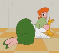 1girls all_fours apron ass ass_bigger_than_head big_ass big_butt big_butt_(female) big_butt_cheeks big_buttocks cartoon_network dexter's_laboratory dexter's_mom digital_drawing_(artwork) digital_media_(artwork) dumptruck_ass dumptruck_booty dumptruck_butt dumpy full_body fully_clothed gigantic_ass gigantic_butt gigantic_thighs gloves green_pants housewife jpeg latex latex_gloves massive_ass neutral_expression orange_hair orange_hair_female pants redhead redhead_female redheaded_female rubber_gloves sysartz thick_as_fuck thick_ass twitter_link watermark wide_ass wide_thighs wip yellow_gloves