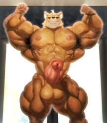 2022 5_fingers abs absurd_res anthro areola armpit_hair balls beard biceps big_balls big_muscles big_penis bodily_fluids body_hair canid canine chest_hair erection facial_hair fingers flexing foreskin fox fox_mccloud fur genitals glans green_eyes hair hairy hairy_balls hi_res huge_balls huge_muscles huge_penis humanoid_genitalia humanoid_penis hyper hyper_muscles justmegabenewell looking_at_viewer male male_anthro mammal muscular muscular_anthro muscular_legs muscular_male muscular_thighs musk nintendo nipples nude partially_retracted_foreskin pecs penis pink_genitals pink_nipples pink_penis smile solo standing star_fox sweat thick_penis thick_thighs vein veiny_penis yellow_body