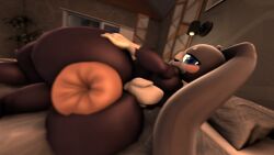 doppoarts pom-pom_(honkai:_star_rail) busty_male busty_boy moobs huge_breasts huge_ass 1boy honkai:_star_rail mihoyo rabbit_ears looking_at_viewer belly chubby belly_button source_filmmaker request dick penis 1male backsack balls