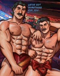 bara bulge caucasian caucasian_male caucasian_man crossover daddy dilf dispatch_(game) gay hairy happy invincible invincible_(tv_series) lightly_hairy male male_only man manly masculine masculine_male mature mature_male moustache muscular muscular_male no_nude no_nudity nolan_grayson omni-man phenomaman smile smiling vaile_valley valentine's_day