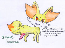 animal_genitalia animal_penis canine_penis english_text fennekin genitals hi_res knot male male_only nintendo penis pokémon_(species) pokemon pokemon_(species) rocket solo text video_games