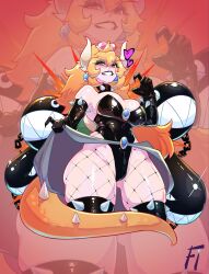 bowsette from mario (series) by frostedink