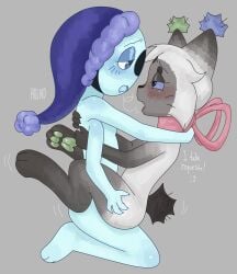 art_trade astro_(dandy's_world) i_do_not_support_this_artist_trying_to_get_post_deleted in_lap oc paws self_insert